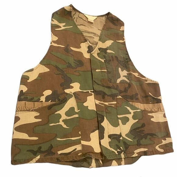 Vintage Ranger Camo Hunting Tactical Vest Size Large Bird/Shell Pouch - Picture 1 of 16